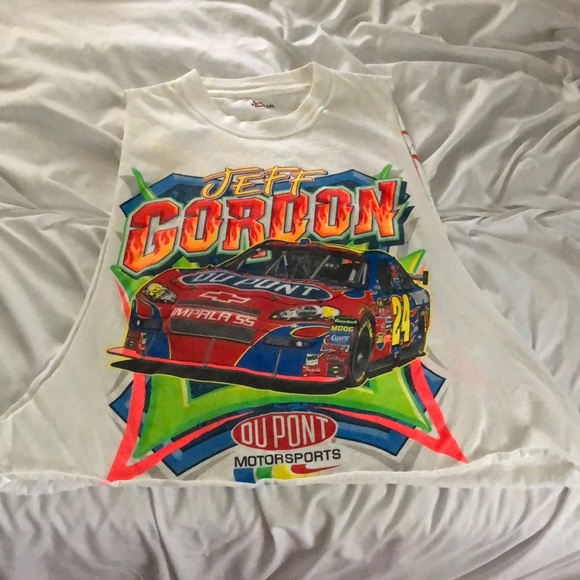 Nascar Tops - Jeff Gordon Motorsport neon nascar muscle tee